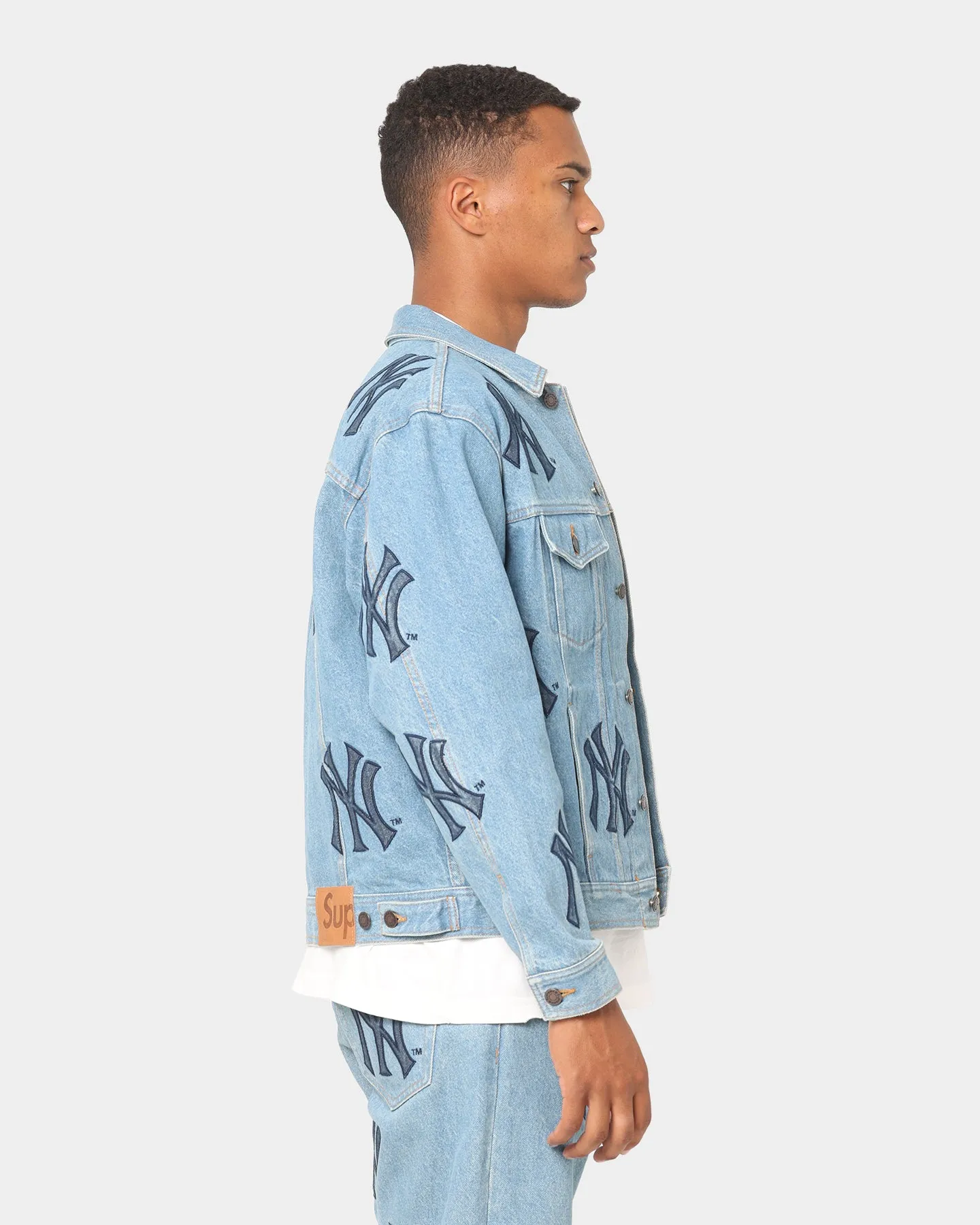 Supreme Supreme X New York Denim Trucker Jacket Washed Blue
