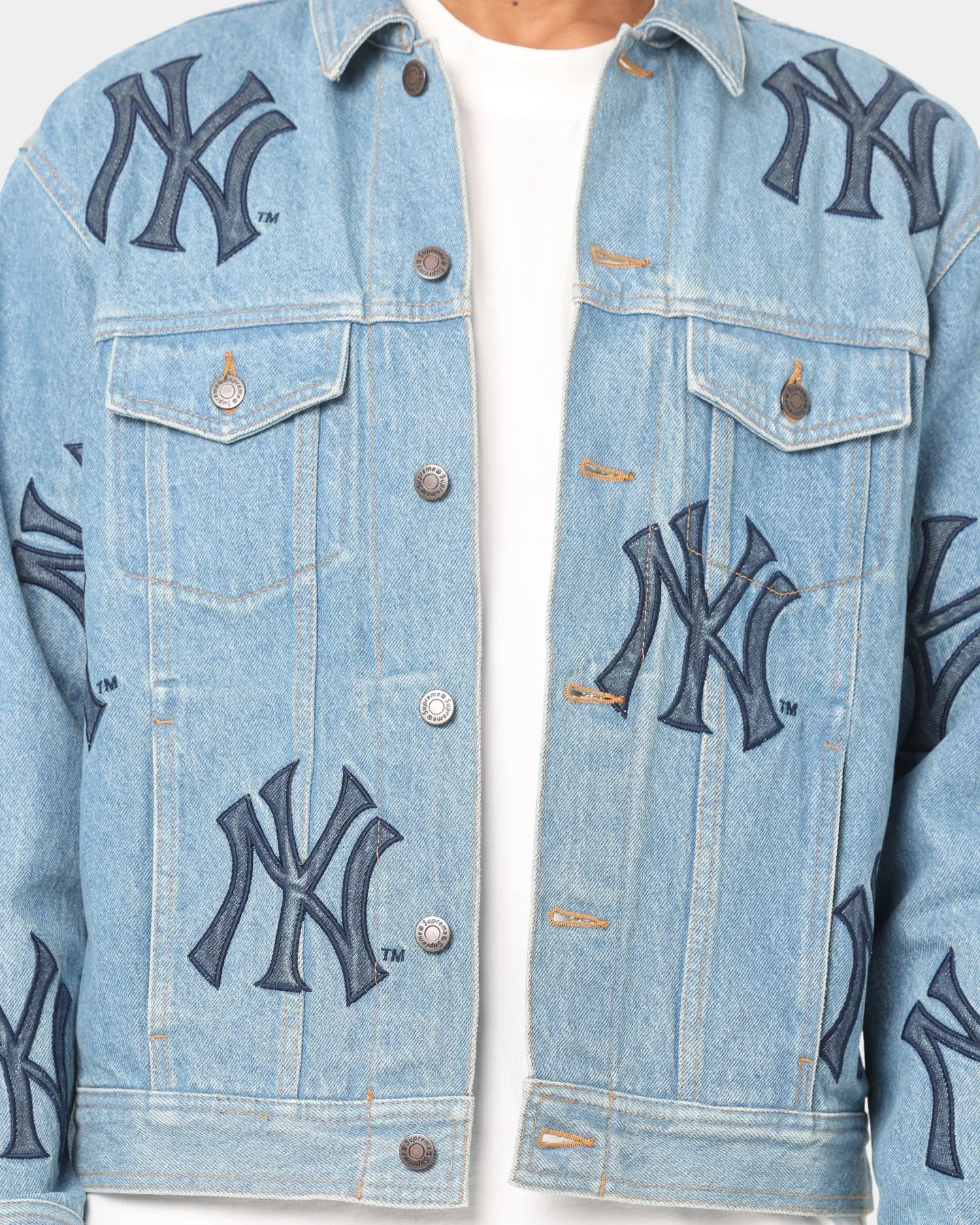 Supreme Supreme X New York Denim Trucker Jacket Washed Blue