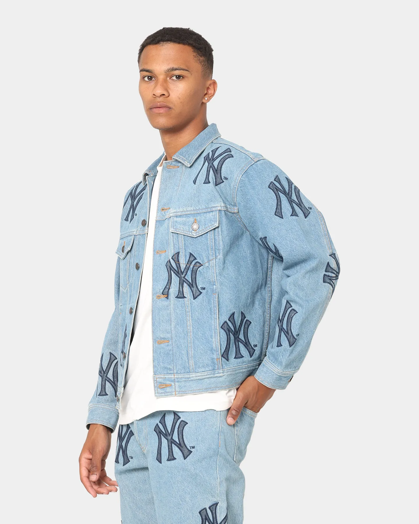 Supreme Supreme X New York Denim Trucker Jacket Washed Blue