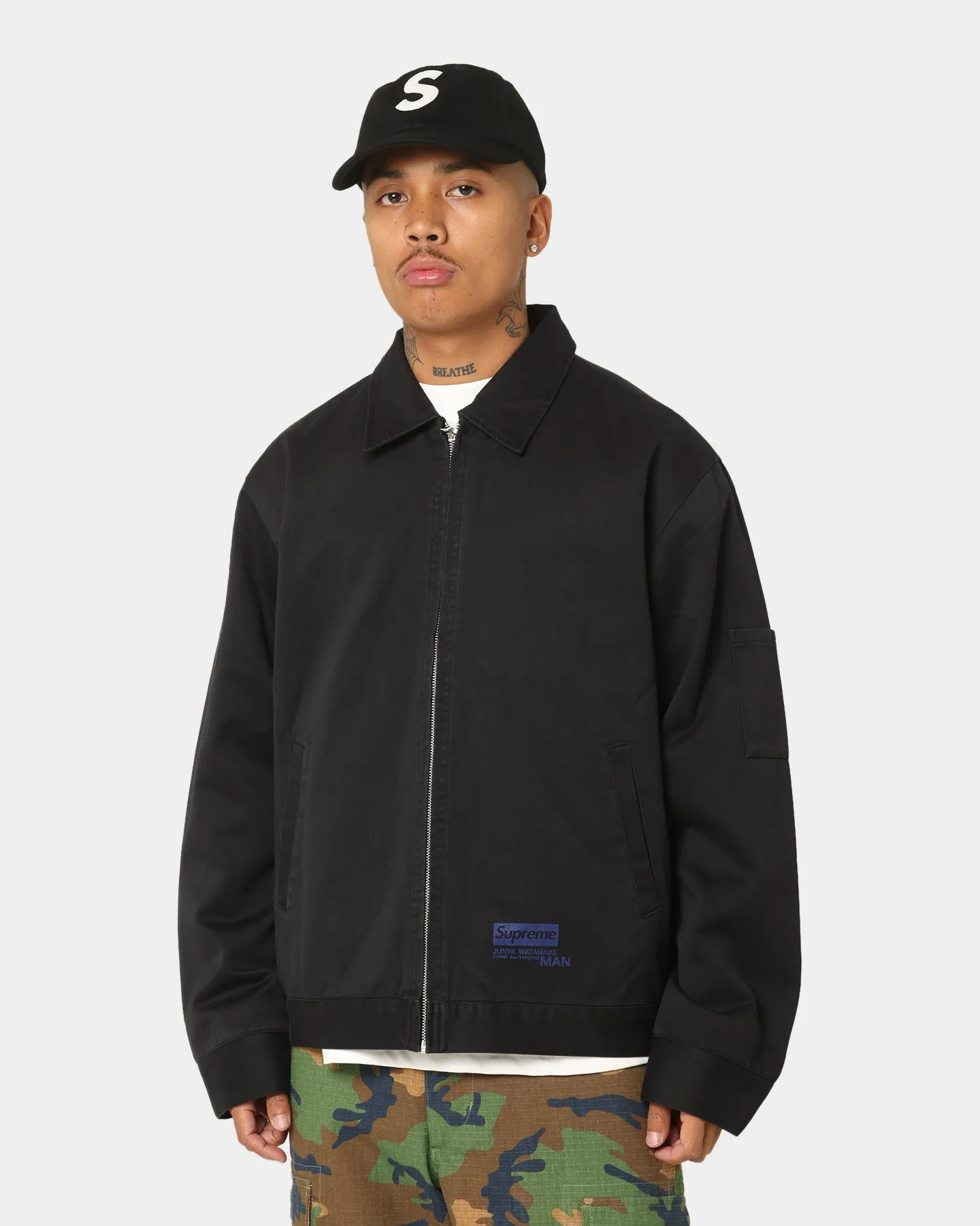 Supreme X Junya Printed Work Jacket Black