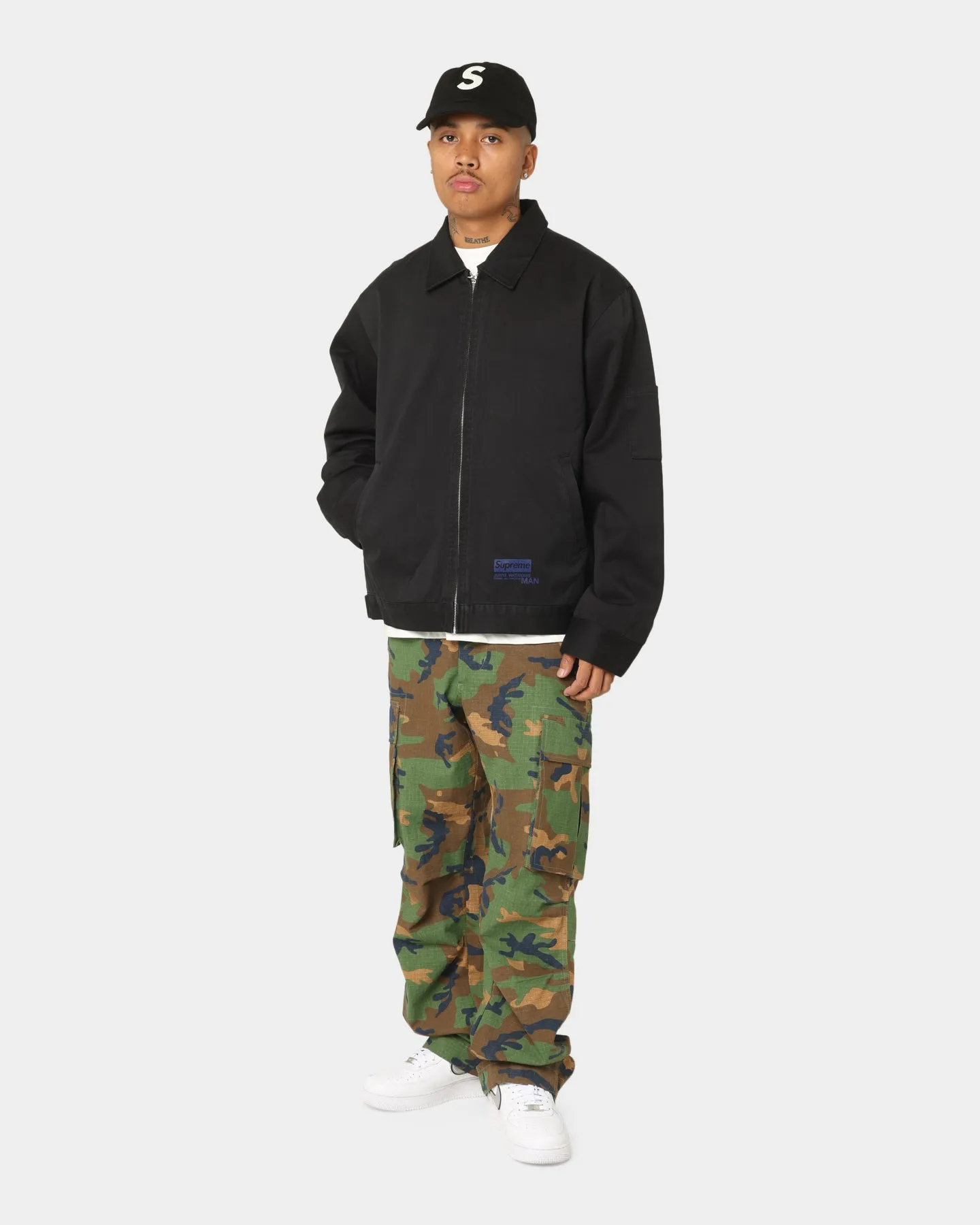Supreme X Junya Printed Work Jacket Black