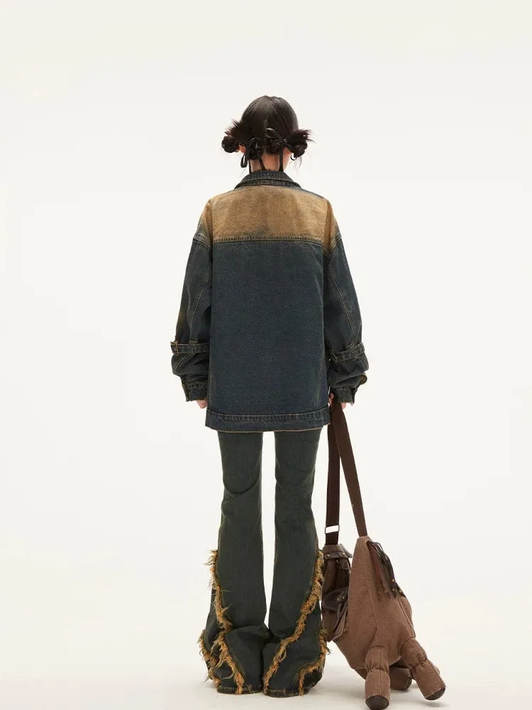ヴィンテージフレイエッジデニムジャケット│Vintage Fray Edge Denim Jacket