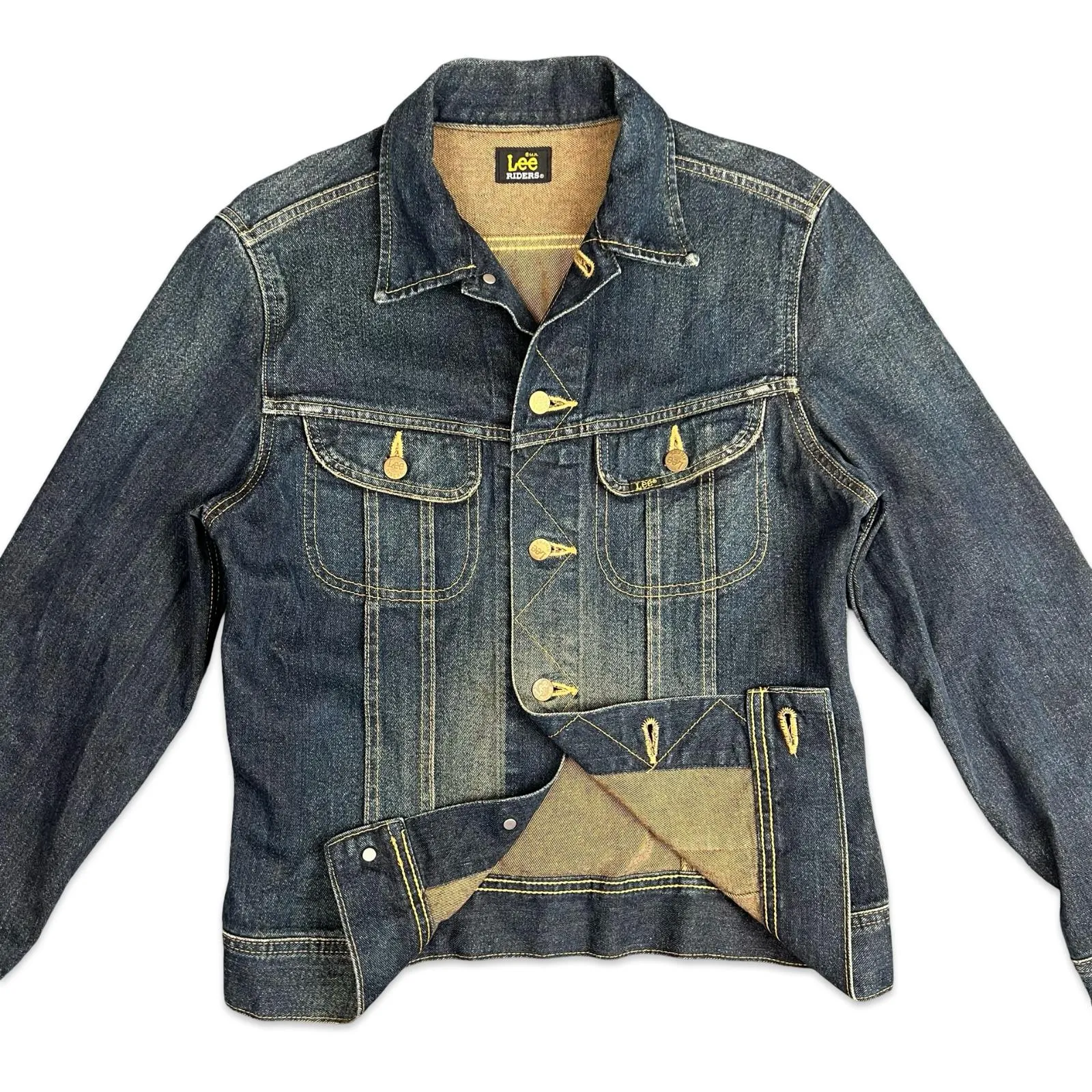 VTG LEE RIDERS JAPAN OLD SCHOOL DENIM JACKET WESTERN ROCKABILLY S 38