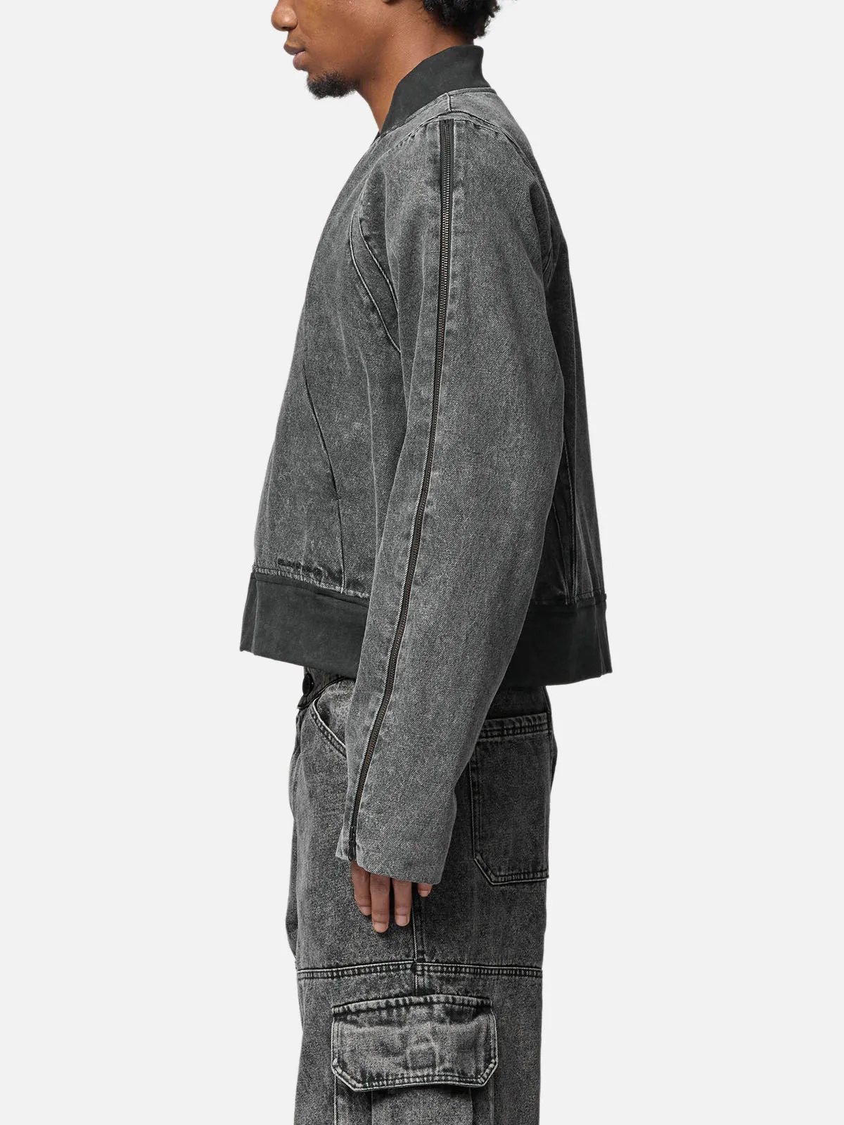 Zipper Denim Jacket
