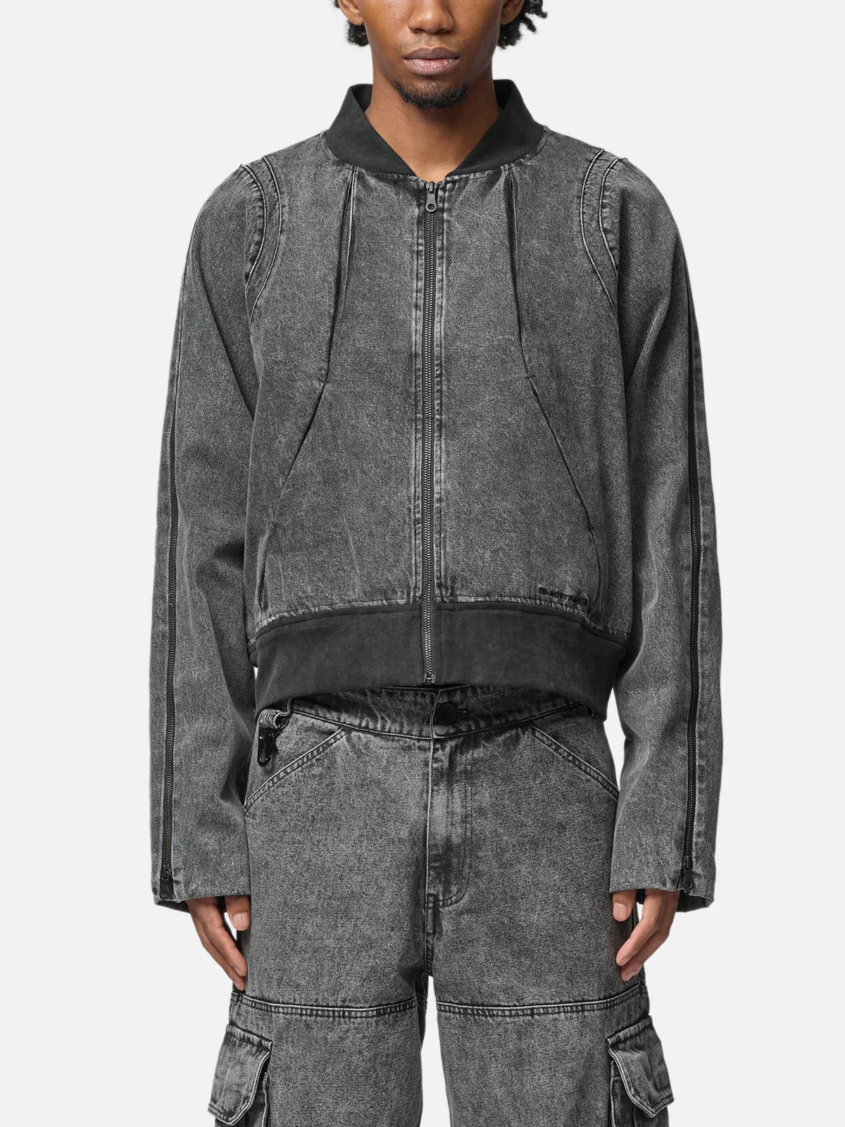 Zipper Denim Jacket