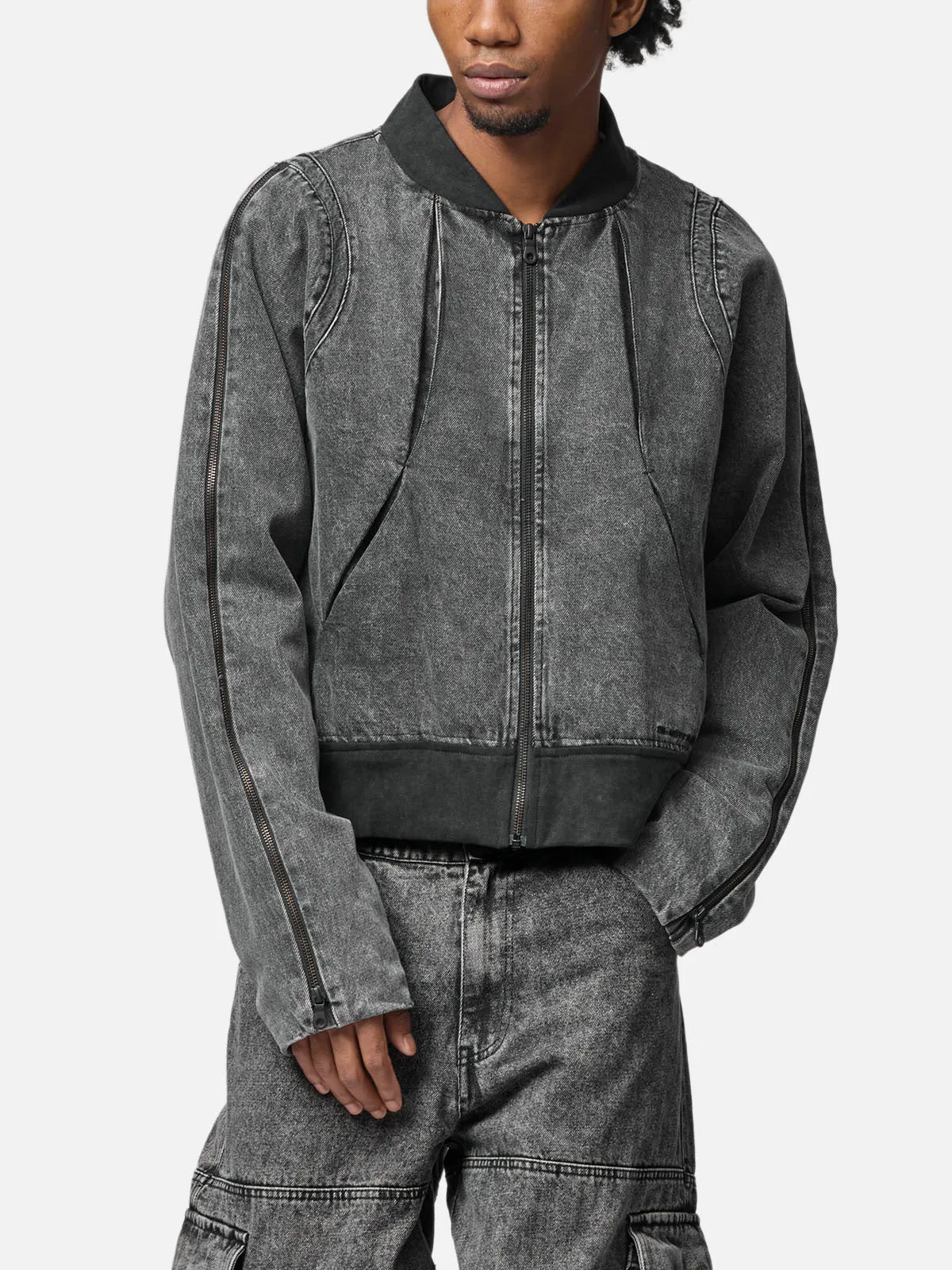 Zipper Denim Jacket